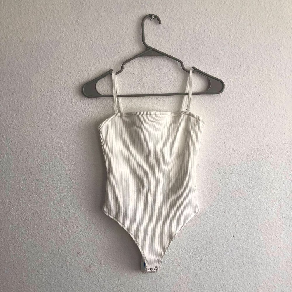 Good American Ottoman Rib Bodysuit (Size S)